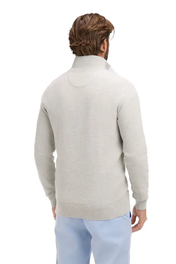 Truck-Neck Cotton Sweater  1 Image