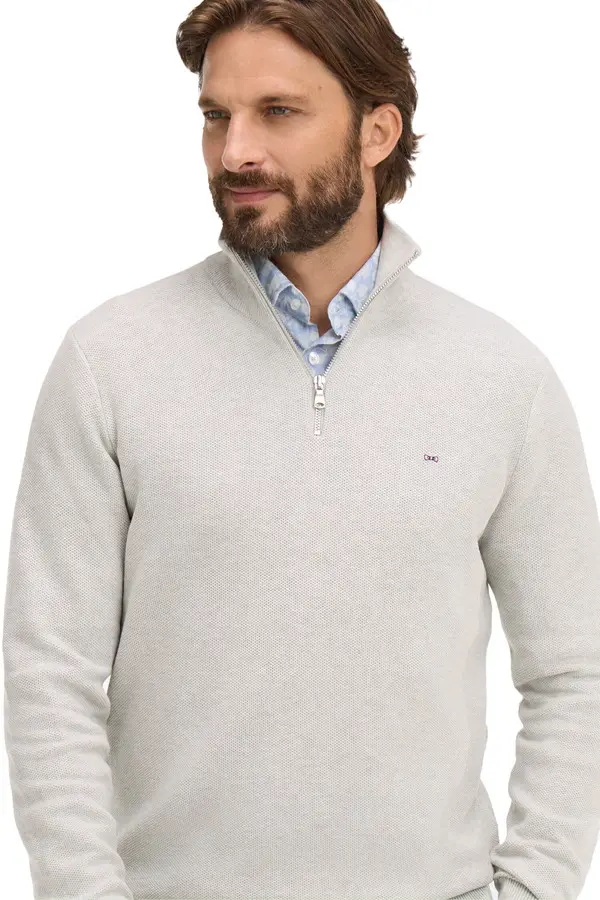 Truck-Neck Cotton Sweater  3 Image