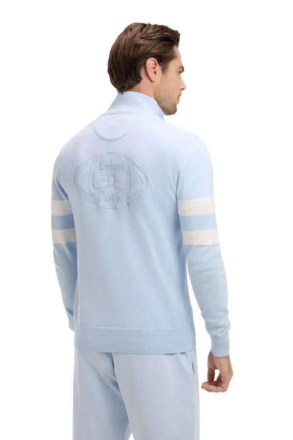 Rugby Collar Cotton Sweater With Double Sleeves 2 Image