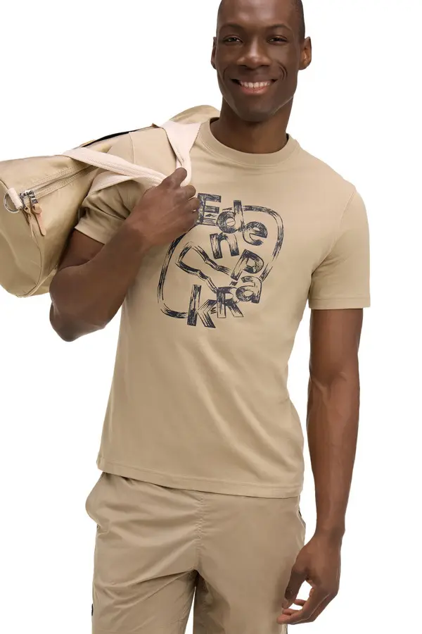 Regular Fit Short-Sleeve Printed Cotton T-Shirt  2 Image