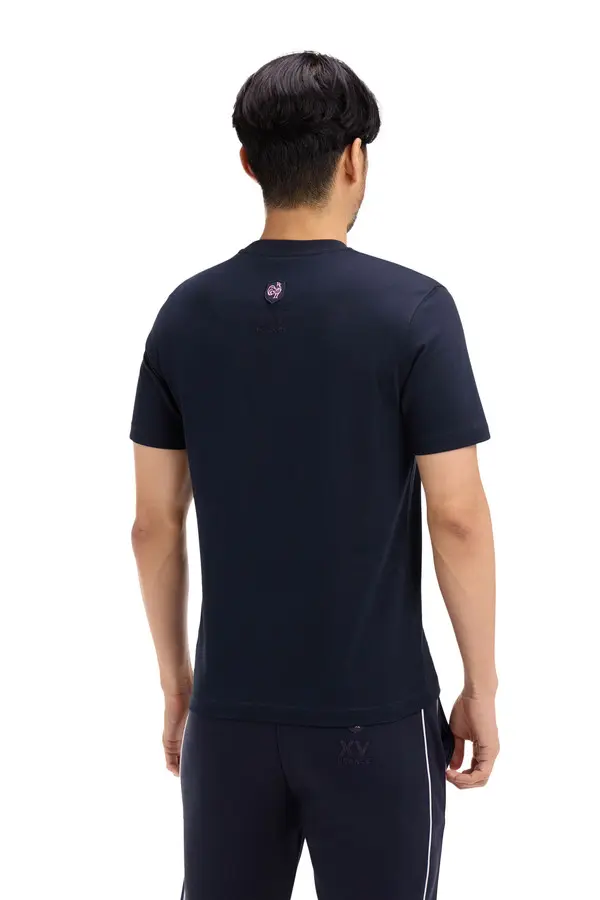 Printed Short-Sleeve XV De France Cotton T-Shirt  2 Image