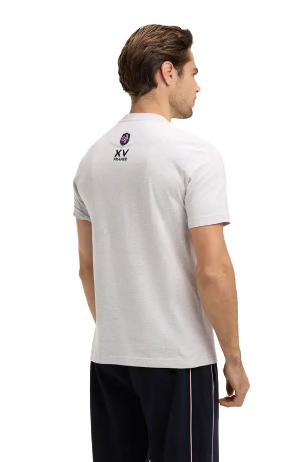 Short-Sleeve XV De France Printed Cotton T-Shirt 1 Image