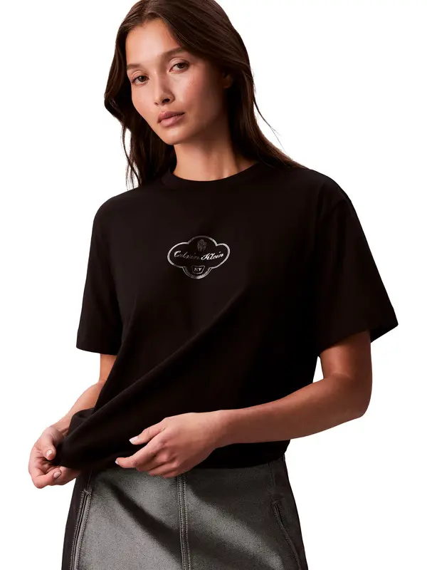 Cocktail Logo Graphic Boxy Short Sleeve  T-Shirt 2 Image