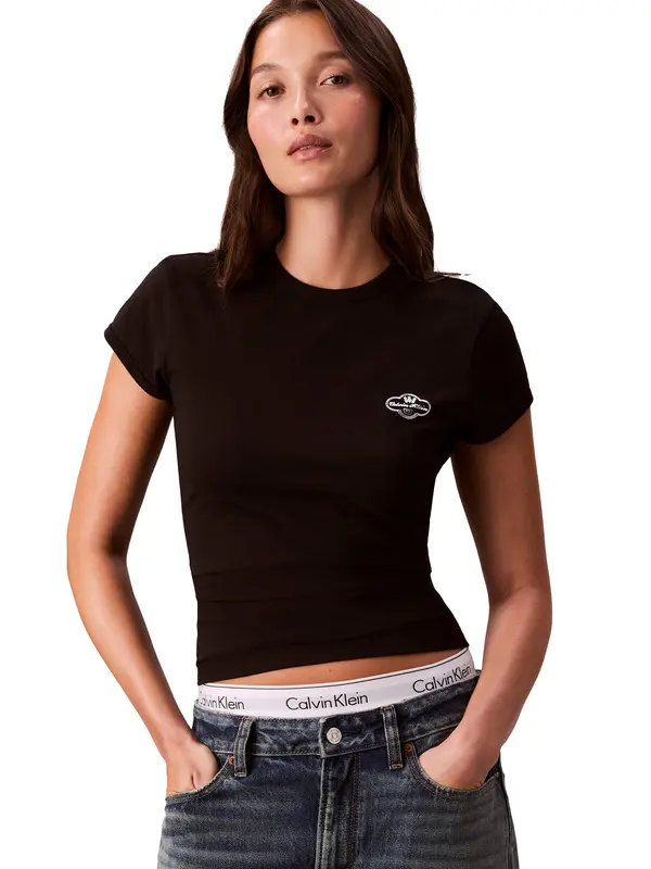 Cocktail Logo Graphic Slim Short Sleeve T-Shirt 1 Image