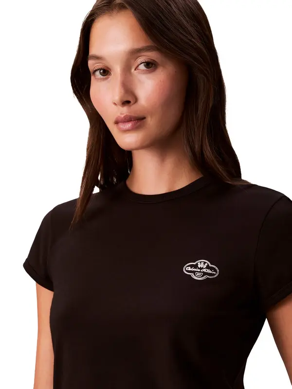 Cocktail Logo Graphic Slim Short Sleeve T-Shirt 3 Image