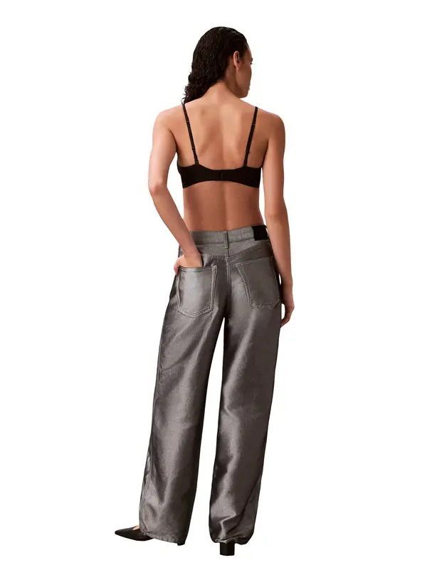 Relaxed Metallic Barrel Jeans 2 Image