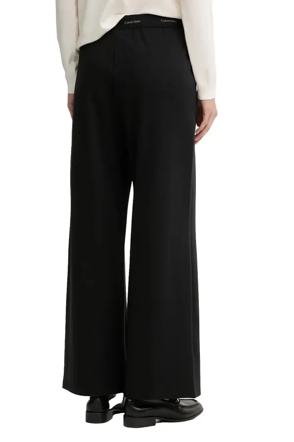 Ponte Logo Waistband Wide-Leg Pants 2 Image