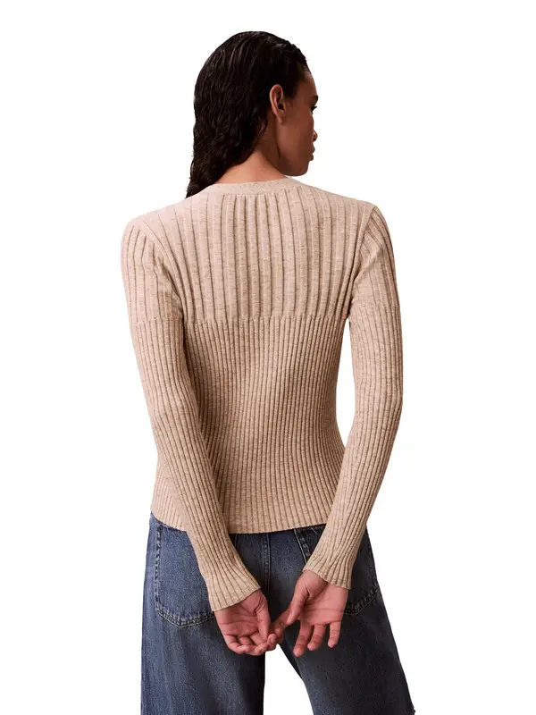 Cotton Mouline Rib Cardigan 3 Image