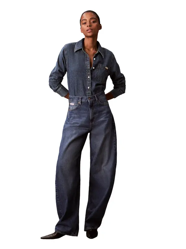 High Rise Barrel Jeans 4 Image