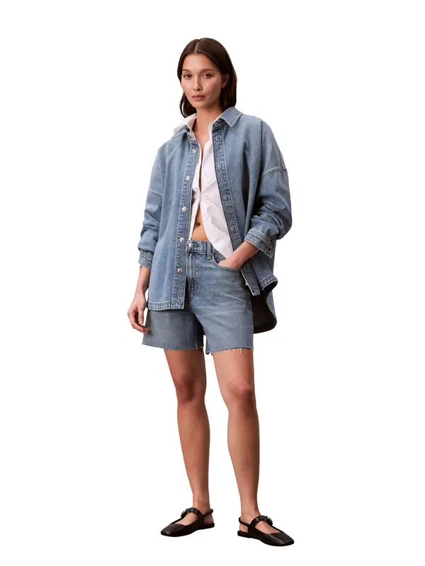 Denim Boyfriend Button-Down Shirt 3 Image