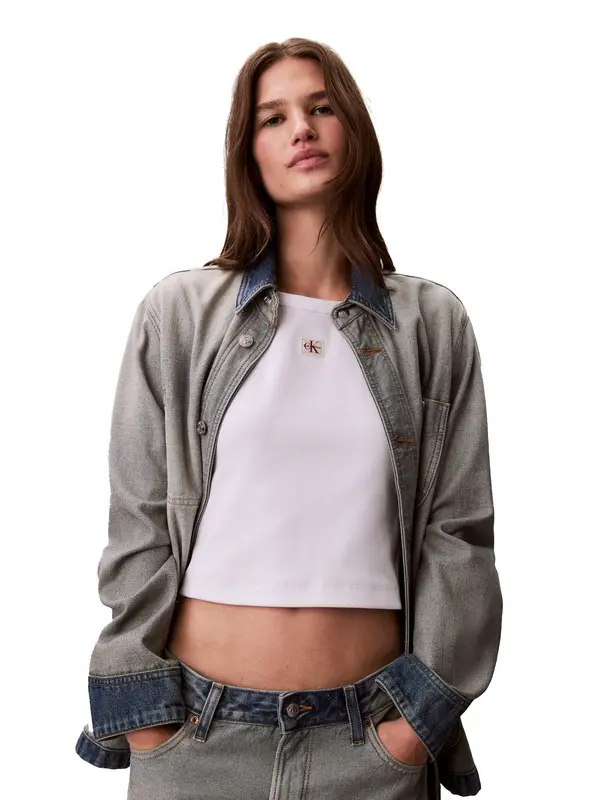 Short Sleeve Ribbed T-shirt 1 Image