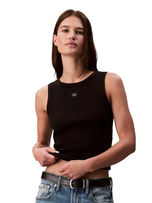 Ribbed Logo Tank Top 2 Image