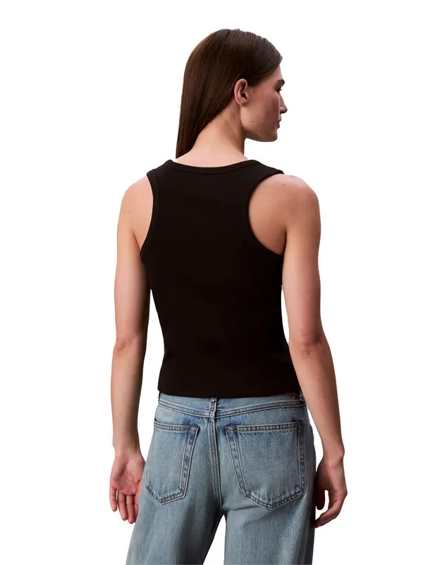 Ribbed Logo Tank Top 3 Image