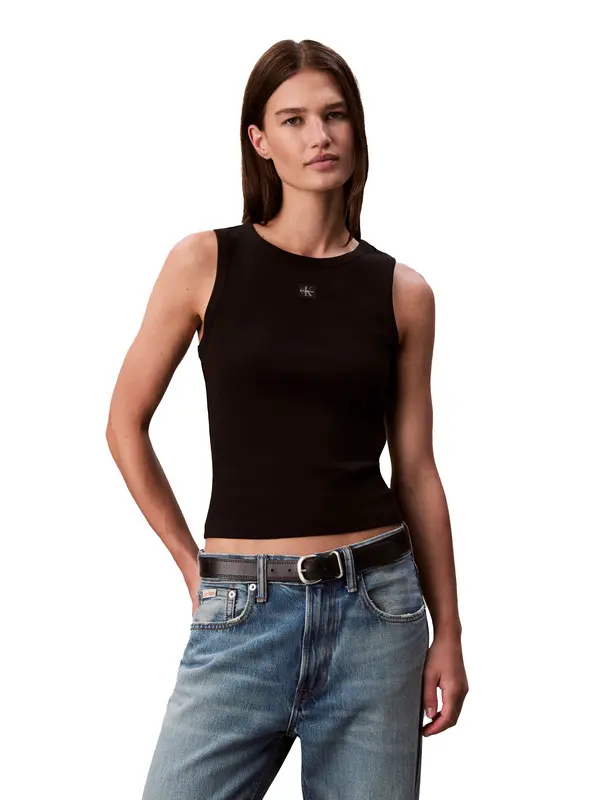 Ribbed Logo Tank Top 4 Image