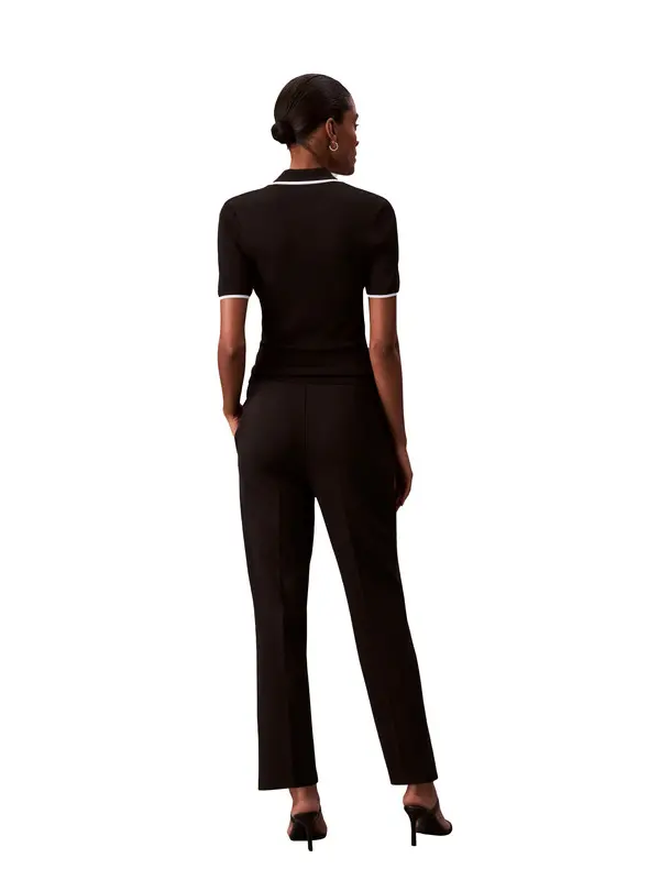 Pleated Cropped Formal Trousers 4 Image