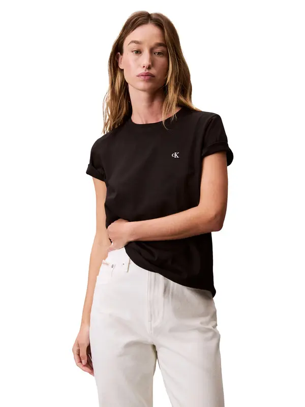 Crew Neck Cotton Short Sleeve T-shirt 2 Image