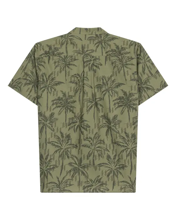 Short-Sleeve Palm Print Camp Shirt 1 Image