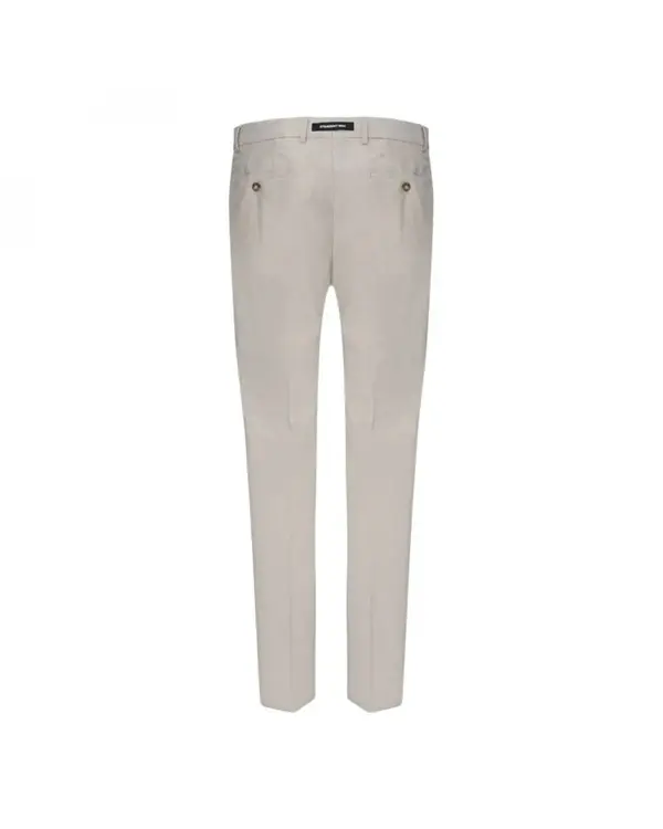 Tailored Flat-Front Trousers with Textured Finish 1 Image
