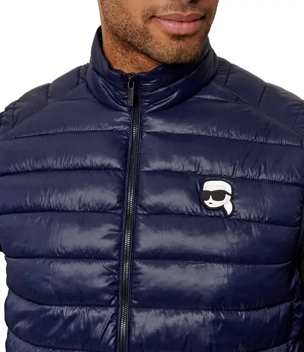 Navy Regular Fit Ikon Logo Sleeveless Puffer Jacket 1 Image