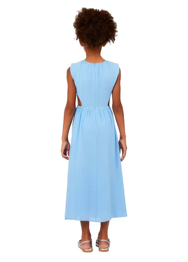 Kids Girls Sleeveless Chiffon Maxi Dress with Side Cut-Outs 2 Image