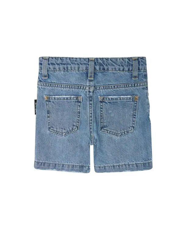 Kids Baby Girl Denim Bermuda Shorts with Adjustable Waist  1 Image