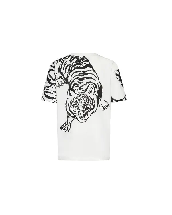 Tiger Illustration Graphic Short Sleeve Tshirt 1 Image
