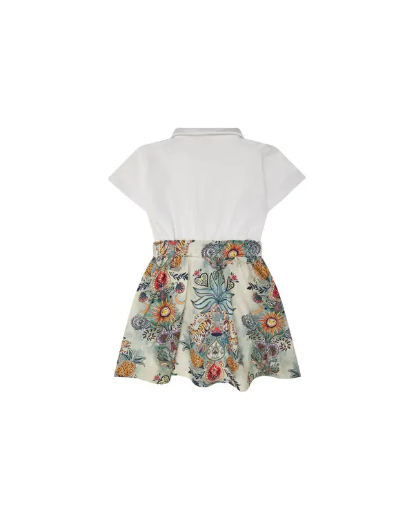 Polo Dress with Mythical Tiger Print Skirt 1 Image