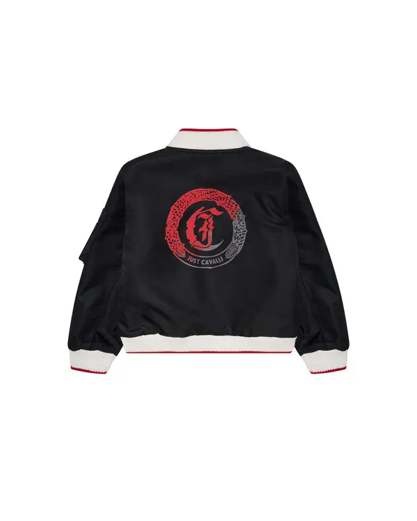 Bomber Jacket with Graphic Back Logo 1 Image