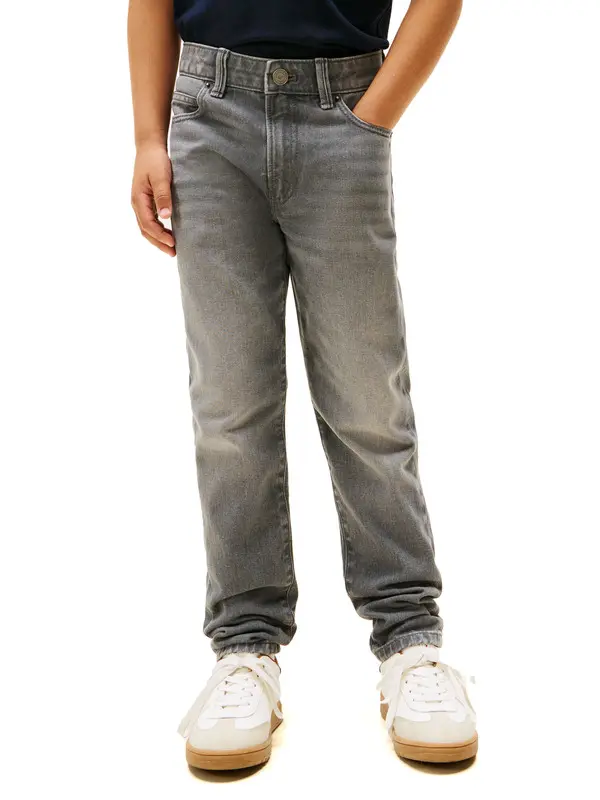 Kids Boys Whiskered Straight Leg Jeans 2 Image