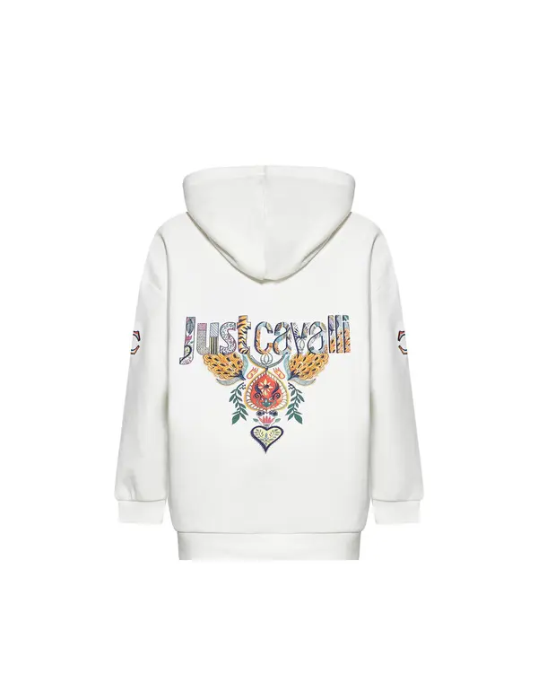 Cream Sun & Graphic Logo Hoodie 1 Image