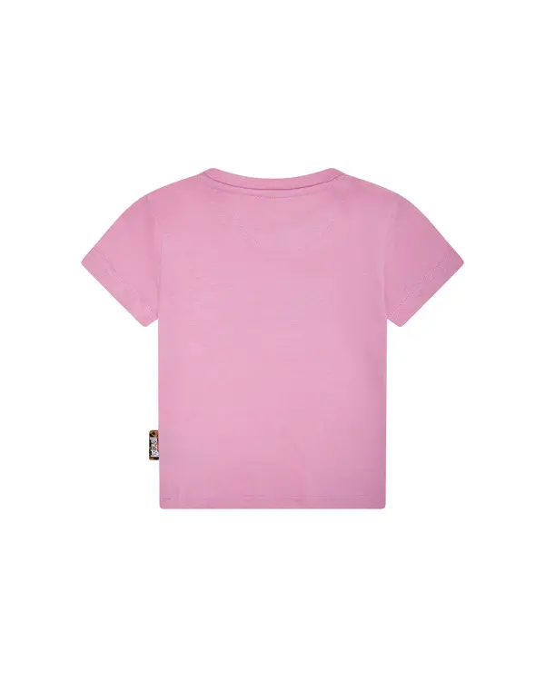 Kids Baby Girl Cotton Short Sleeve Tshirt with Logo Detail 1 Image