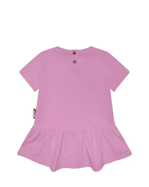 Logo Ruffle Hem Short Sleeve Dress 1 Image