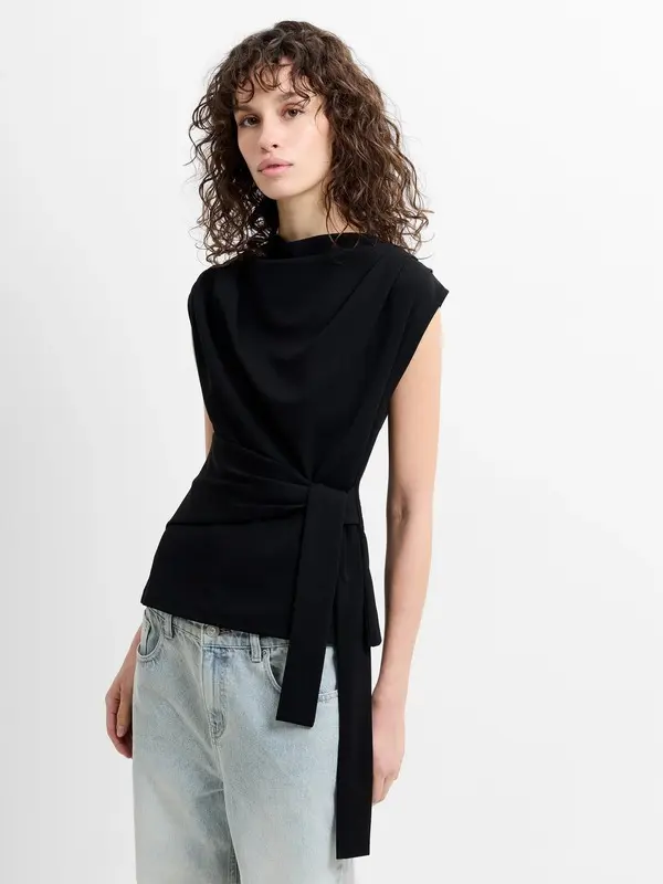 Jersey Belted Shift Top 2 Image