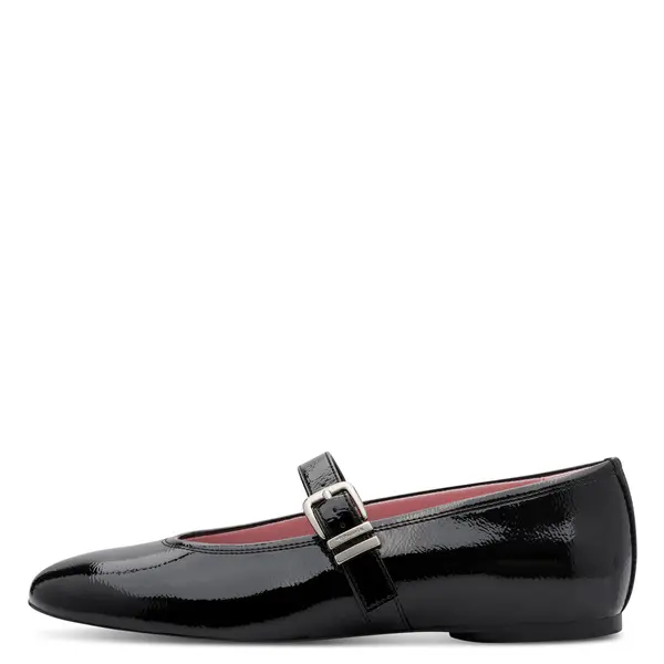Patent Leather Round Toe Mary Jane Ballerina 2 Image