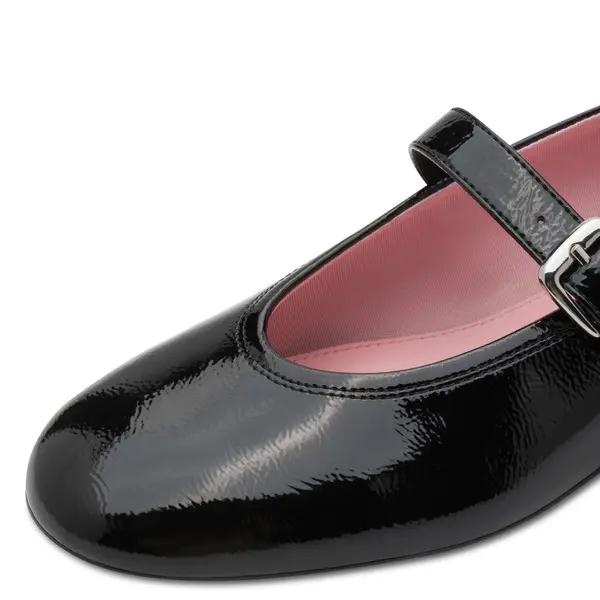 Patent Leather Round Toe Mary Jane Ballerina 5 Image