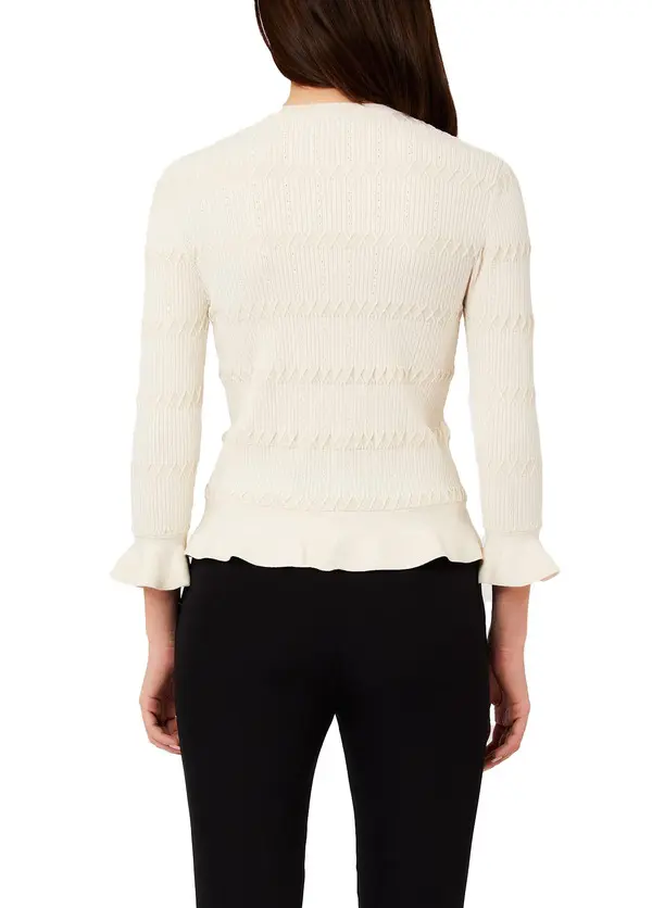 Round Neck Long Sleeve Knit Cardigan 2 Image