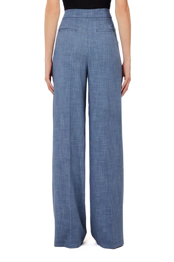 Twill Wide-leg Trousers 1 Image