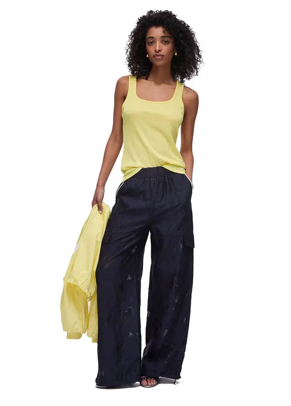 Organza Jacquard Wide Leg Trousers 2 Image