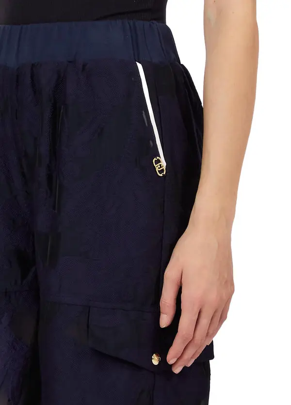 Organza Jacquard Wide Leg Trousers 4 Image