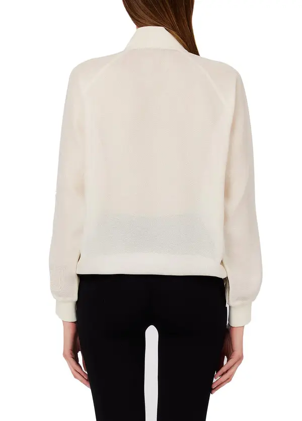 Mesh Bomber Jacket with Flap Pockets 1 Image