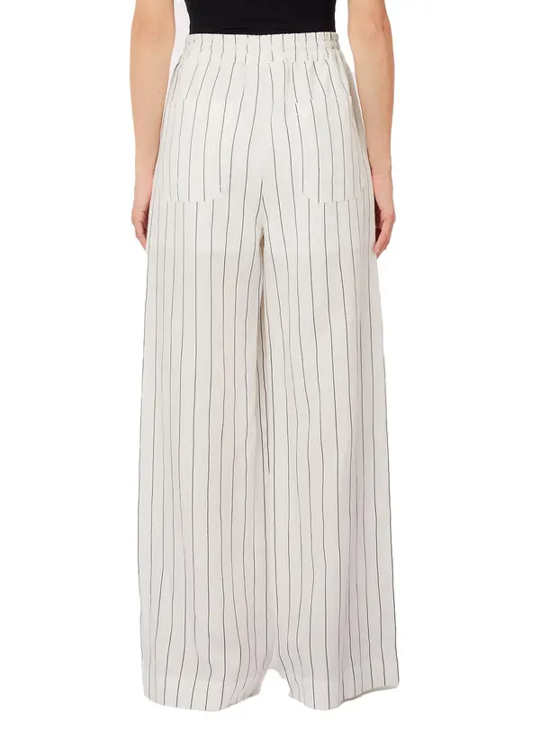 Pinstriped Wide-leg Trousers 1 Image