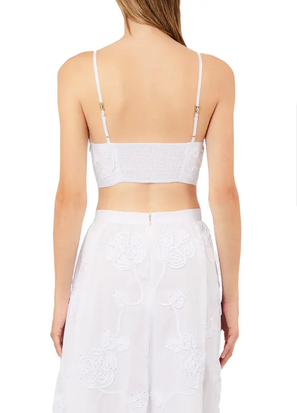 Poplin Crop Top With Embroidery 1 Image