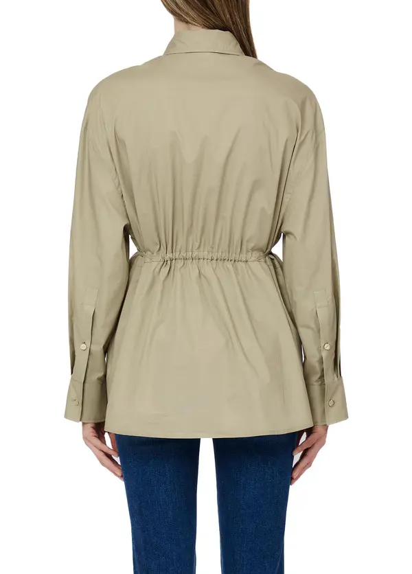 Cinched-Waist Poplin Shirt 1 Image