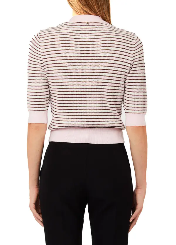 Striped Jumper Top With Bejewelled Details 2 Image