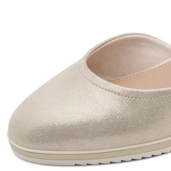 Metallic Ankle-Strap Espadrille Wedge Pump 3 Image