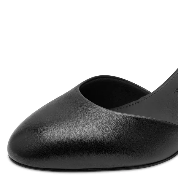 Classic Leather Ankle-Strap Block Heels Pump 5 Image