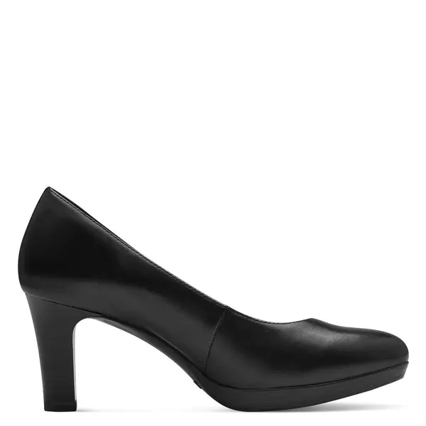Leather Platform Round Toe Leather Pump 2 Image