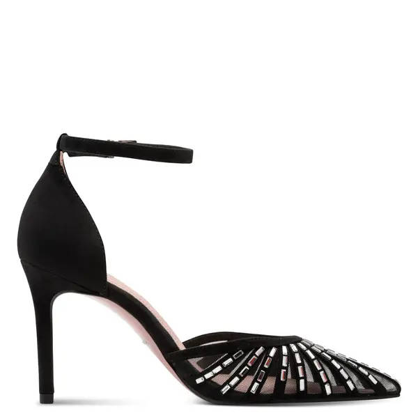 Mesh Jewel-Embellished Stiletto Pumps 1 Image