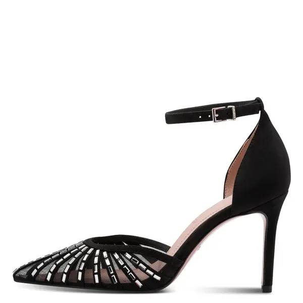 Mesh Jewel-Embellished Stiletto Pumps 2 Image
