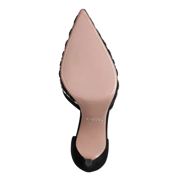 Mesh Jewel-Embellished Stiletto Pumps 4 Image